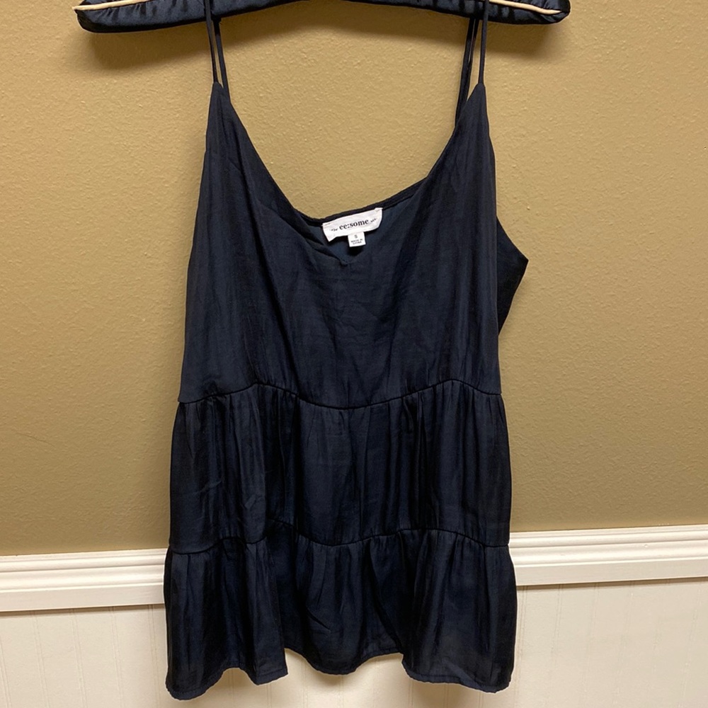 Cute black tiered camisole size S